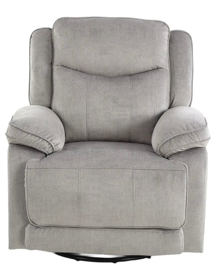 Koto recliner‑tuoli – keinuva ja pyörivä nojatuoli, vaaleanharmaa - KalusteDuo_Huonekaluliike_recliner tuoli