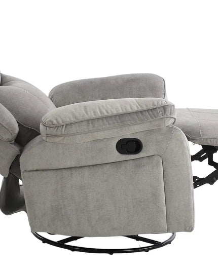 Koto recliner‑tuoli – keinuva ja pyörivä nojatuoli, vaaleanharmaa - KalusteDuo_Huonekaluliike_recliner tuoli