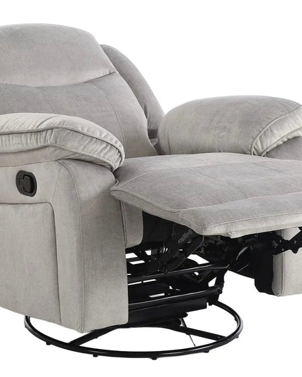 Koto recliner‑tuoli – keinuva ja pyörivä nojatuoli, vaaleanharmaa - KalusteDuo_Huonekaluliike_recliner tuoli