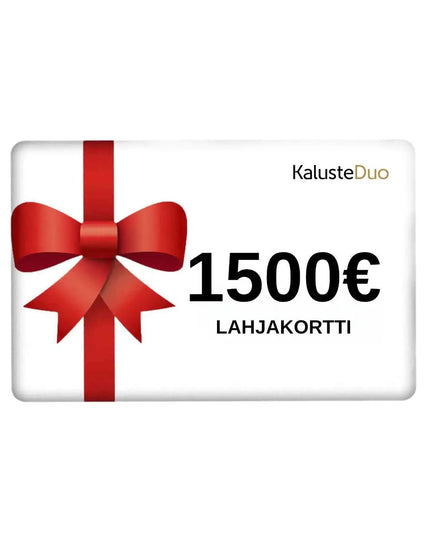 Lahjakortti 1500€ - KalusteDuo_Huonekaluliike_lahjakortti