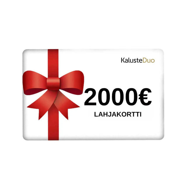 Lahjakortti 2000€ - KalusteDuo_Huonekaluliike_lahjakortti