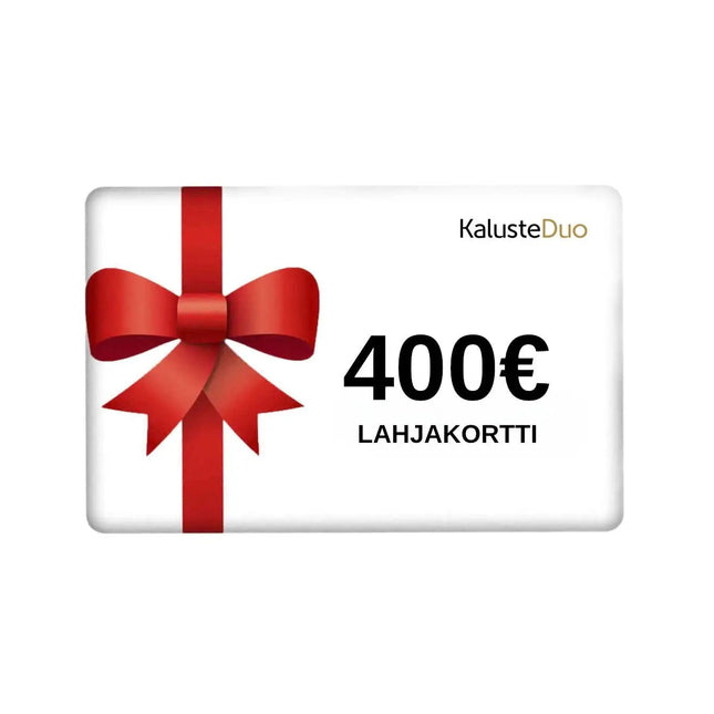 Lahjakortti 400€ - KalusteDuo_Huonekaluliike_lahjakortti
