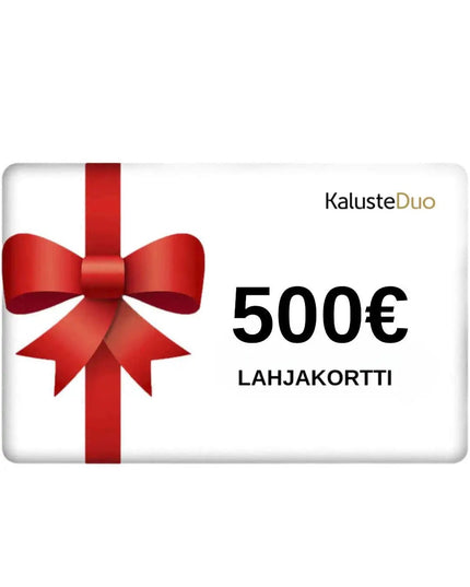 Lahjakortti 500€ - KalusteDuo_Huonekaluliike_lahjakortti