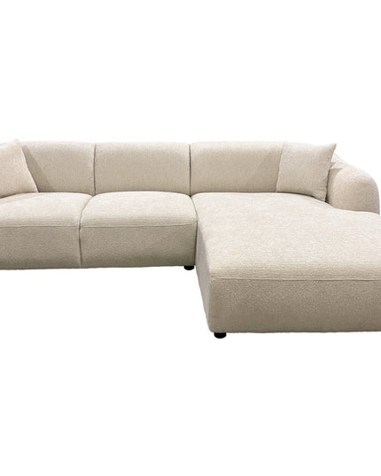 Leia divaanisohva divaani oikealla - beige bouclé - #KalusteDuo_#Huonekaluliike_Sohva