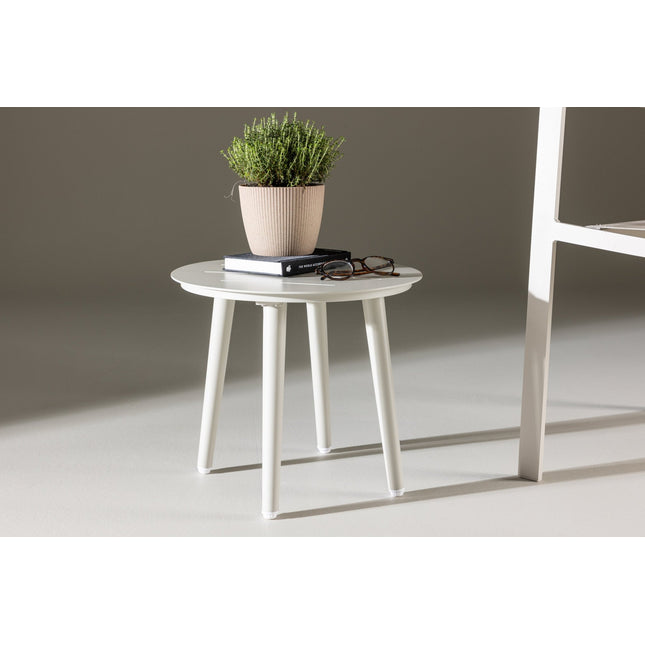 Lina pyöreä sivupöytä ⌀40 cm - Beige - KalusteDuo_Huonekaluliike_Pöytä ulkokäyttöön