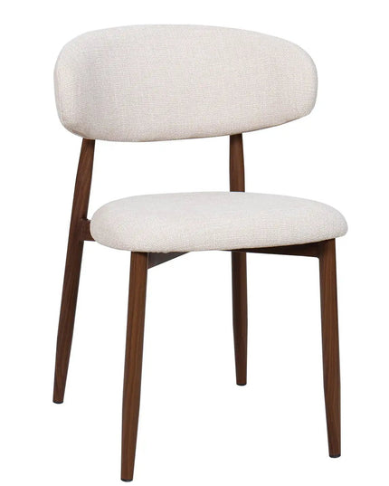 Lulu ruokatuoli - beige / pähkinä - KalusteDuo_Huonekaluliike_Ruokatuoli