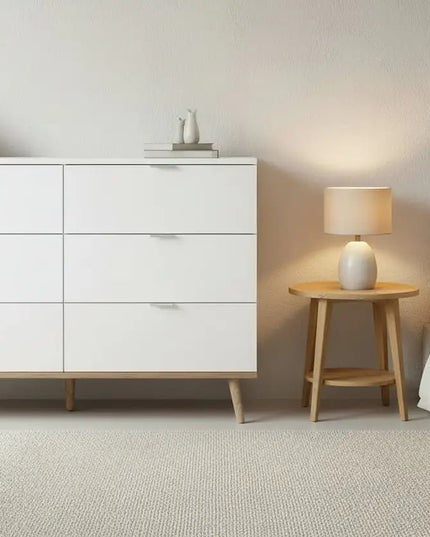 Malmö - lipasto 120 cm – valkoinen/sonoma - tammi - KalusteDuo_Huonekaluliike_lipasto