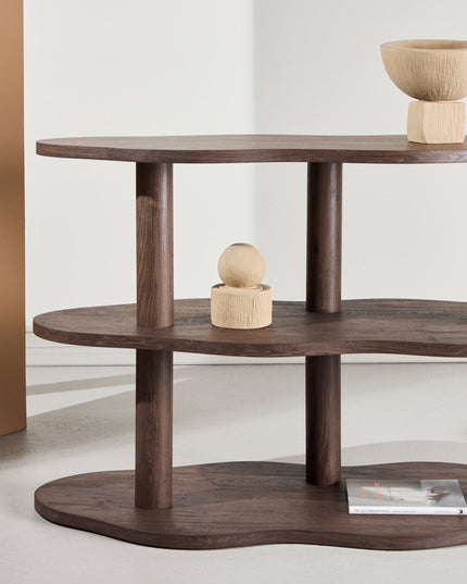 Moln hylly 120x45x75 cm - MDF ja mokka 3D-paperi - KalusteDuo_Huonekaluliike_Säilytyskaluste
