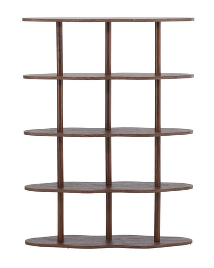Moln kirjahylly 105x30x140 cm - MDF ja mokka 3D-paperi - KalusteDuo_Huonekaluliike_Säilytyskaluste
