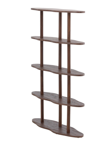 Moln kirjahylly 105x30x140 cm - MDF ja mokka 3D-paperi - KalusteDuo_Huonekaluliike_Säilytyskaluste