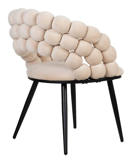 Mondo tuoli - vaalea beige sametti - KalusteDuo_Huonekaluliike_Ruokatuoli