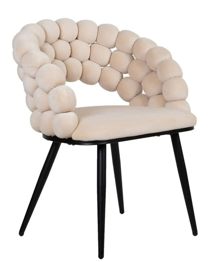Mondo tuoli - vaalea beige sametti - KalusteDuo_Huonekaluliike_Ruokatuoli