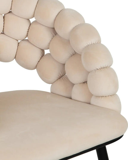 Mondo tuoli - vaalea beige sametti - KalusteDuo_Huonekaluliike_Ruokatuoli