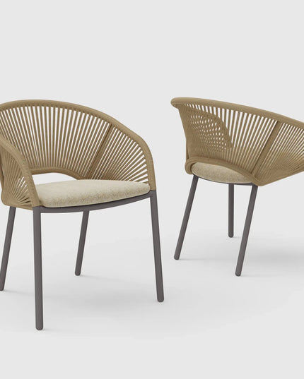 Novella terassituoli beige/hiekka - House Nordic - KalusteDuo_Huonekaluliike_nojatuoli ulkokäyttöön