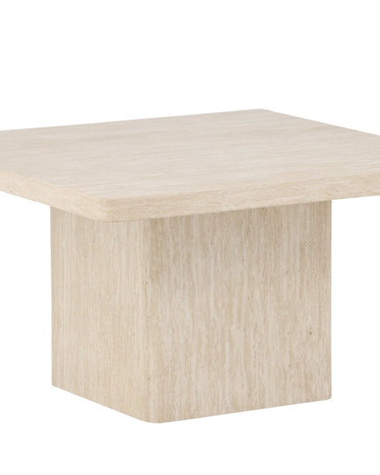 Qvart sohvapöytä 80x80x46 cm - travertiininvärinen - #KalusteDuo_#Huonekaluliike_Pöytä