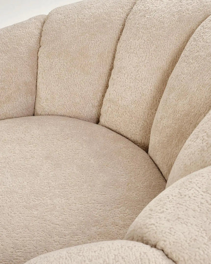 Round lepotuoli beige - KalusteDuo_Huonekaluliike_Lepotuoli