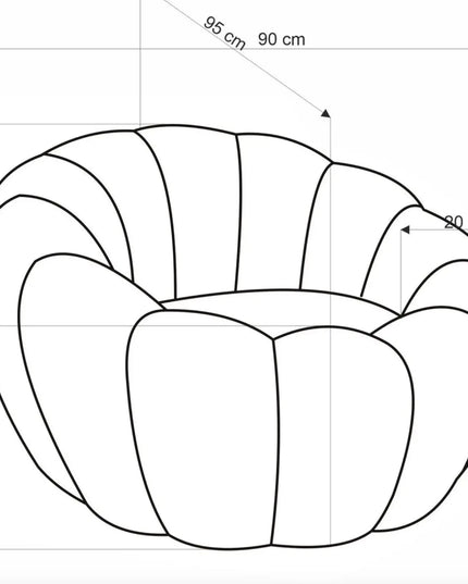 Round lepotuoli beige - KalusteDuo_Huonekaluliike_Lepotuoli