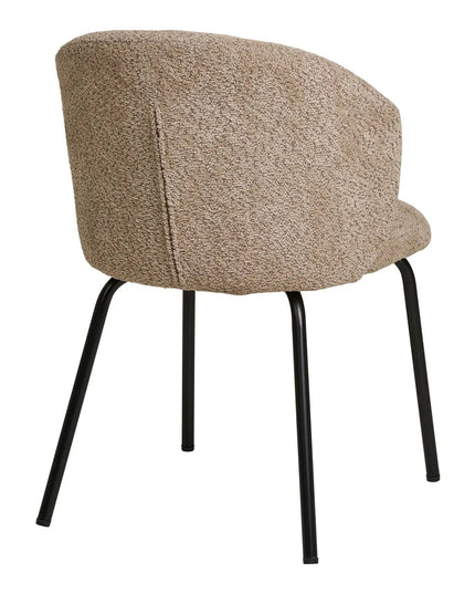 Safira — ruokapöydän tuoli, beige bouclé (House Nordic) - KalusteDuo_Huonekaluliike_ruokapöydän tuoli