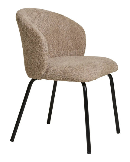 Safira — ruokapöydän tuoli, beige bouclé (House Nordic) - KalusteDuo_Huonekaluliike_ruokapöydän tuoli