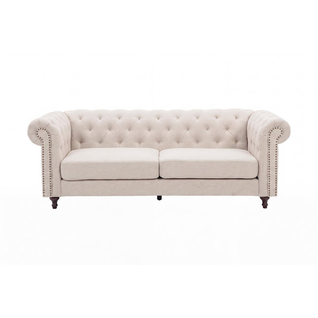 Velvet 3-istuttava sohva - beige sametti - #KalusteDuo_#Huonekaluliike_Sohva