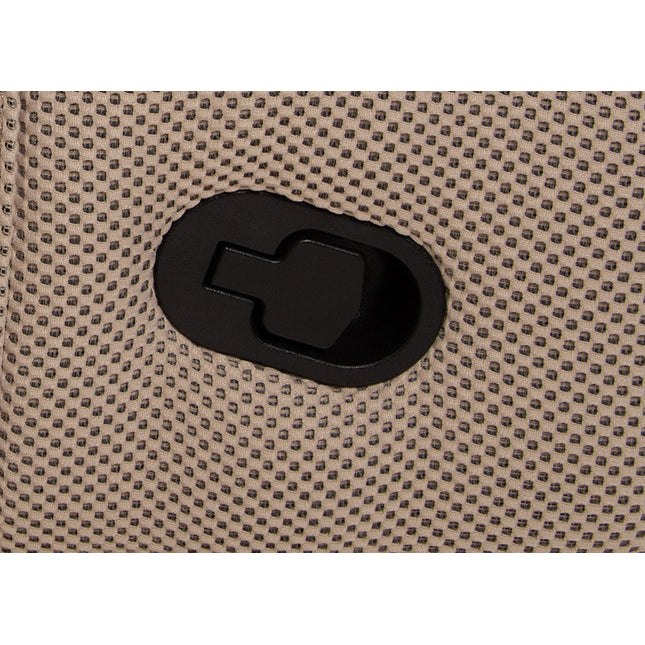 Vibe – beige recliner‑tuoli keinulla, 360° käännöllä ja puhelinpidikkeellä - #KalusteDuo_#Huonekaluliike_recliner tuoli