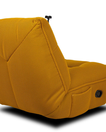 Vibe recliner‑tuoli – sinapinkeltainen, 360° kääntö, puhelinpidike - #KalusteDuo_#Huonekaluliike_recliner tuoli
