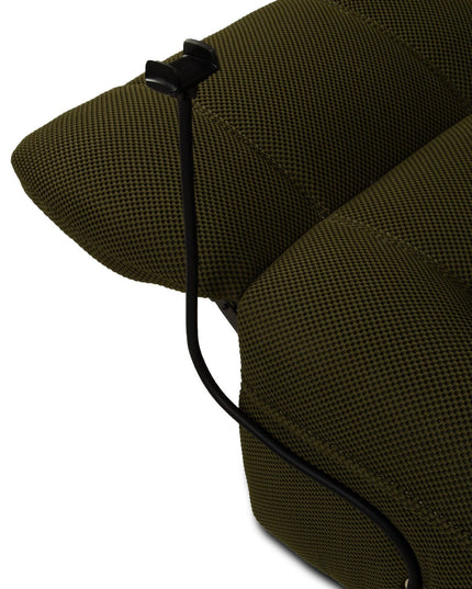 Vibe – vihreä recliner‑tuoli keinulla, 360° käännöllä ja puhelinpidikkeellä - #KalusteDuo_#Huonekaluliike_recliner tuoli
