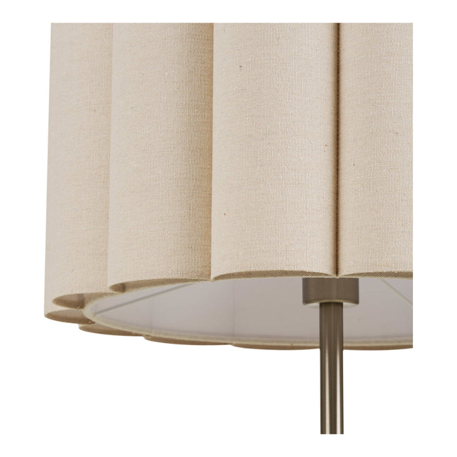 Wattom lattiavalaisin, teräs/pellava, harmaa/beige - #KalusteDuo_#Huonekaluliike_lattiavalaisimet