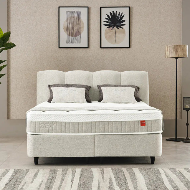 Zen Harmony jenkkisänky – 160 - 180x200 cm - beige tai harmaa - KalusteDuo_Huonekaluliike_Jenkkisänky